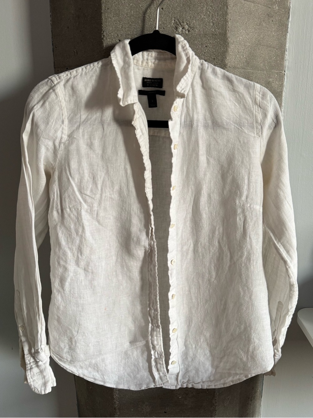 J.Crew Baird McNutt Irish Linen White Button-Down Shirt XS